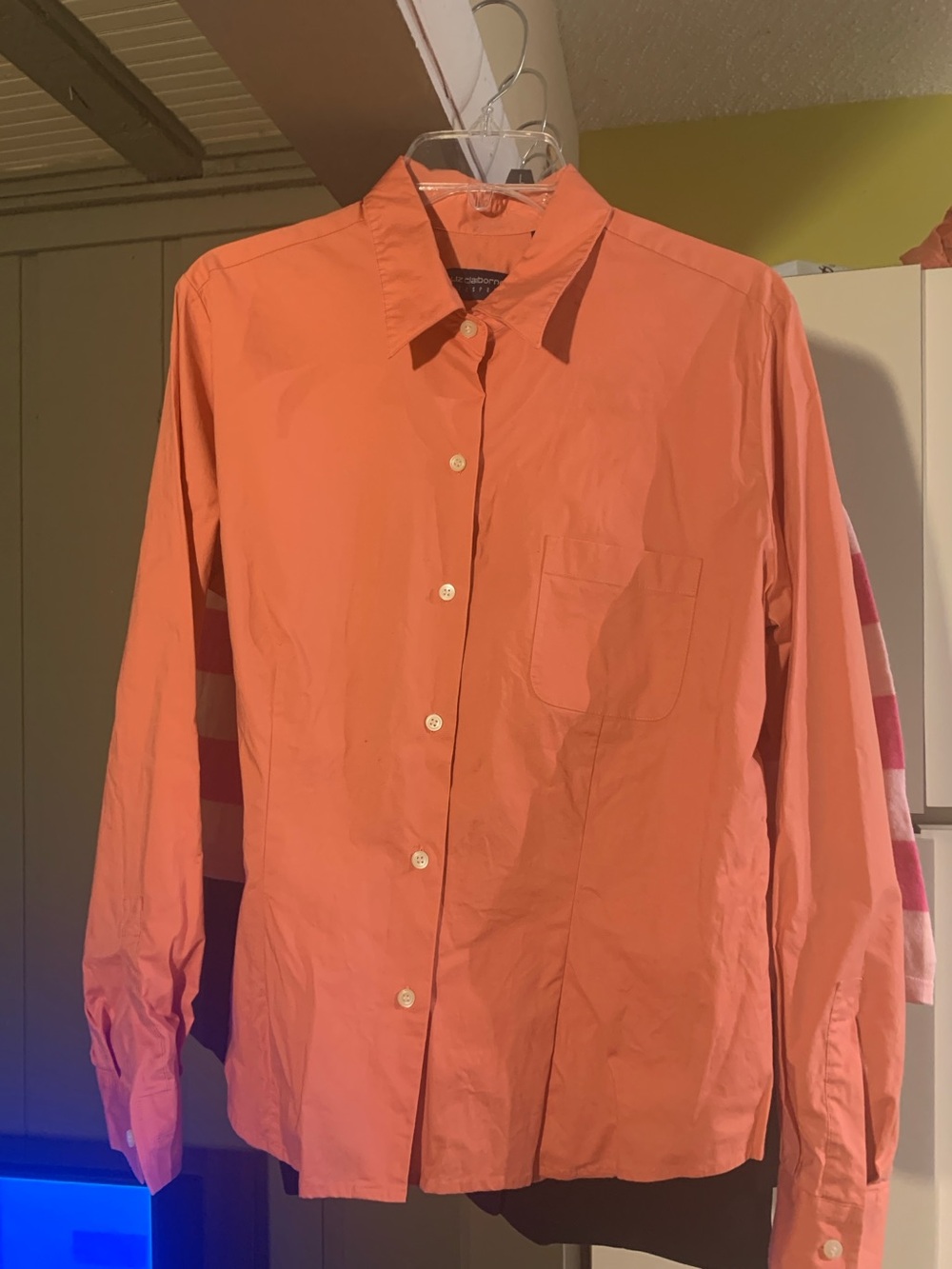 Liz Claiborne Coral Button-Up Dress Shirt